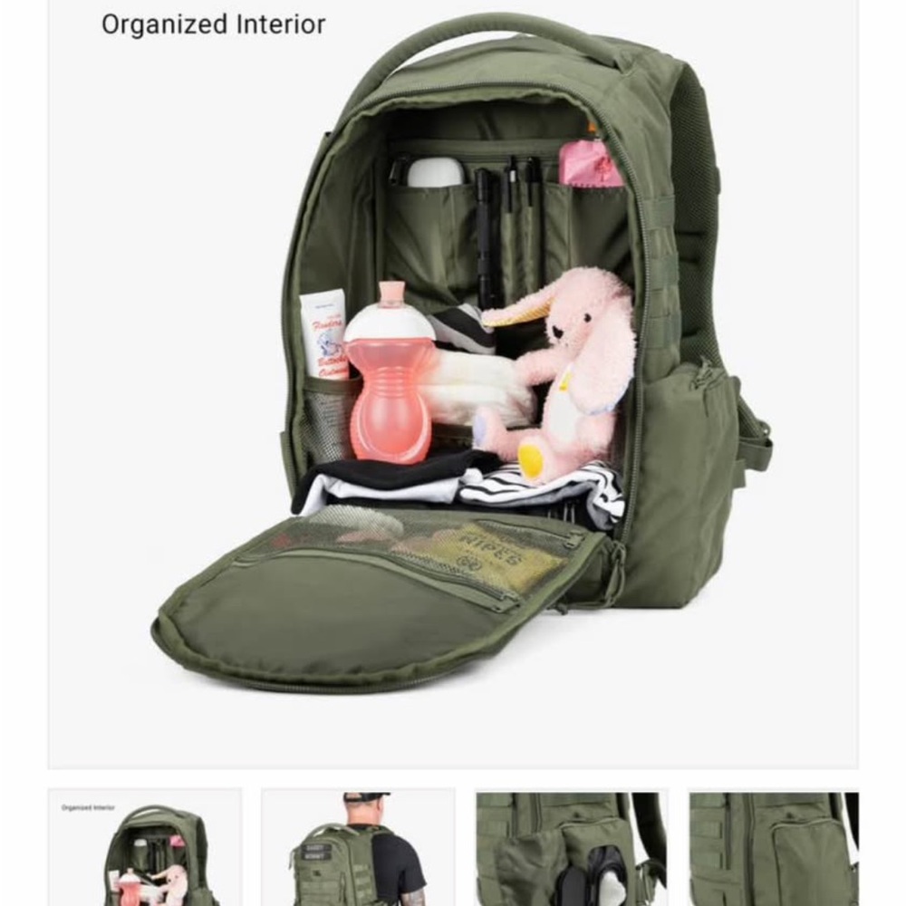 Tactical Baby Backpack - Olive Green - Picture 3 of 4